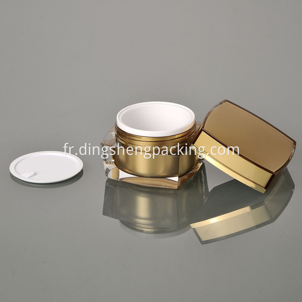 Acrylic Lotion Plastic Container Square Cosmetic Packaging